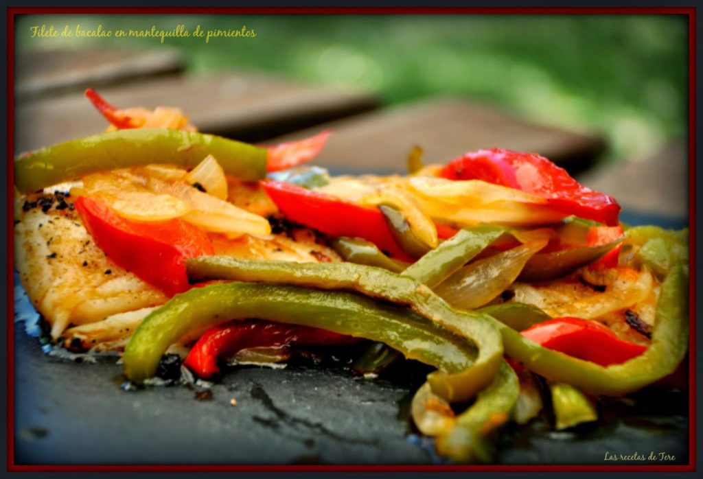 bacalao en mantequilla de pimientos 02