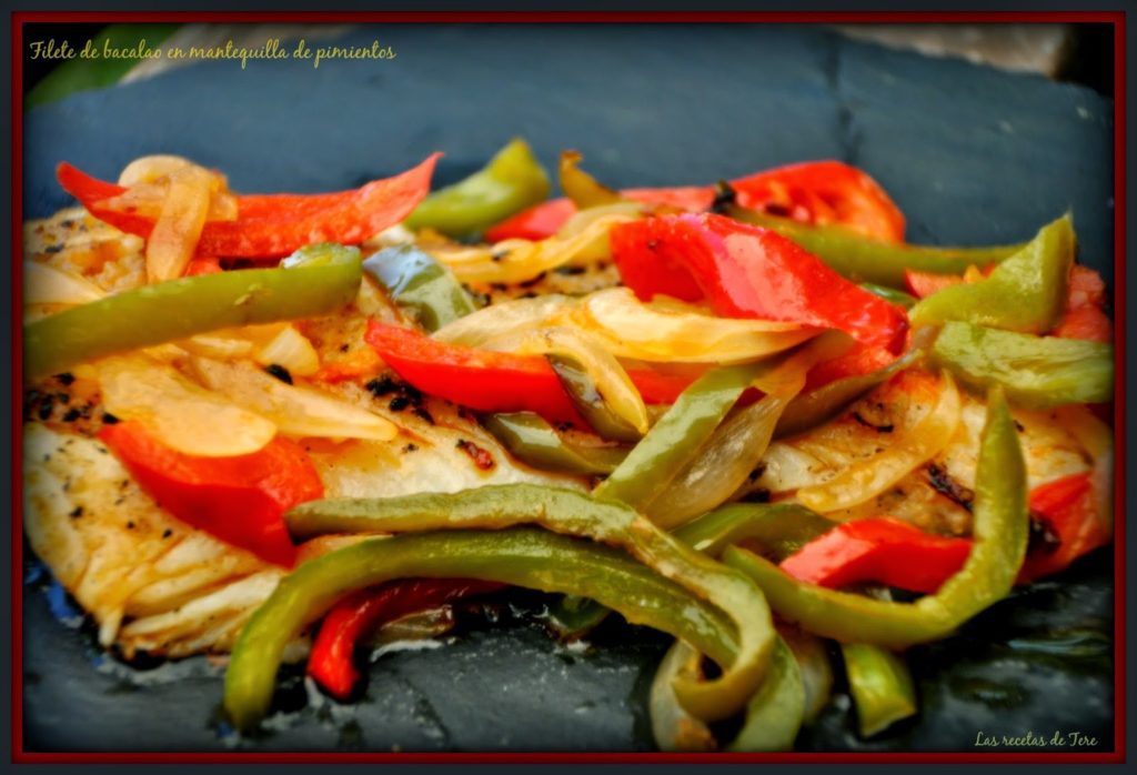 bacalao en mantequilla de pimientos 03