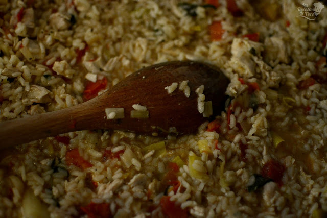 Risotto de pollo tomate y albahaca tererecetas 02