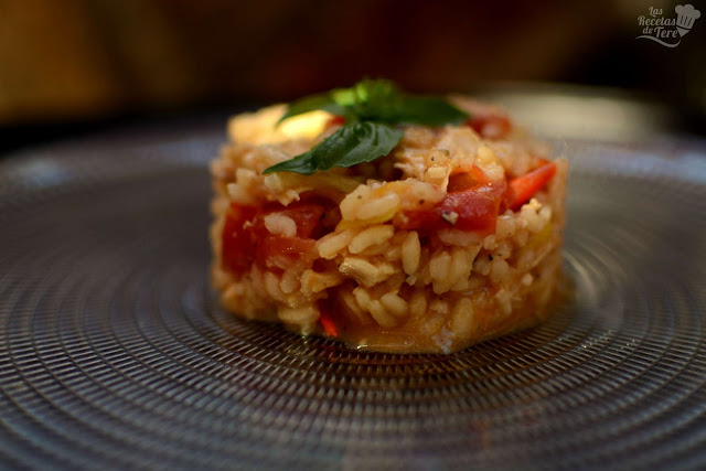 Risotto de pollo tomate y albahaca tererecetas 01