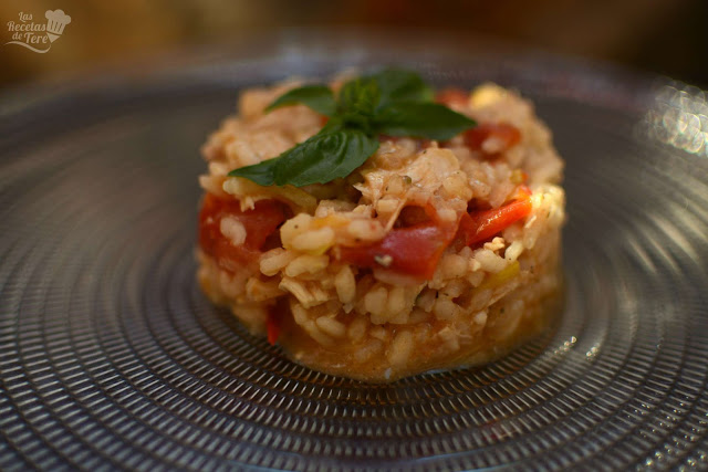 Risotto de pollo tomate y albahaca tererecetas 04