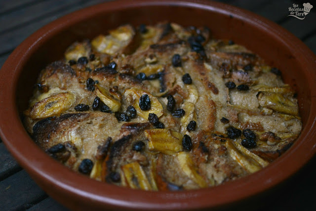 Pseudo torrijas con plátano y uvas pasas tererecetas 05