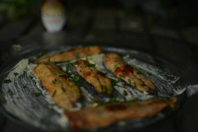 receta lomos de sardinas ahumada en cama de hummus y toque de salsa Tabasco Chipotle 05