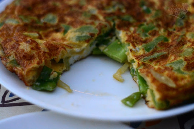 Maravillosa tortilla de judías verdes y cebollas tererecetas 03 Maravillosa tortilla de judías verdes y cebollas 03