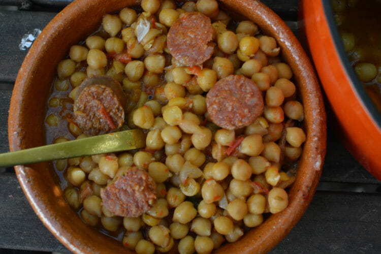 Receta Casera De Garbanzos Con Chorizo 04 1