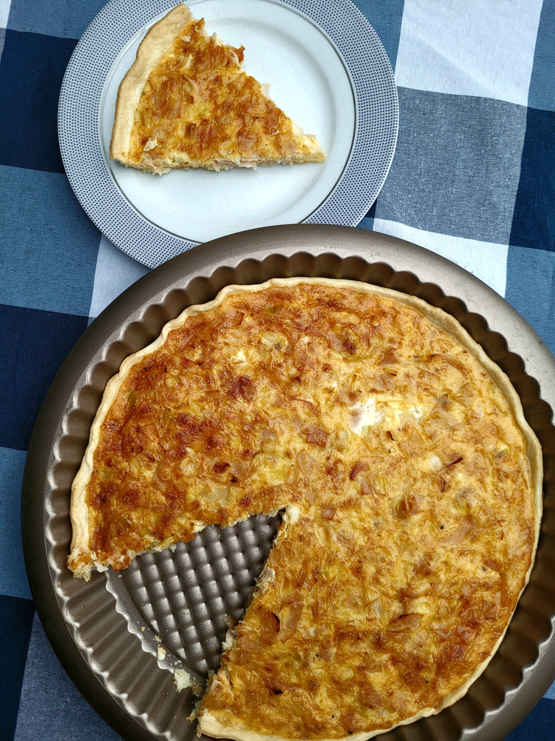 Quiche con pechuga de pavo