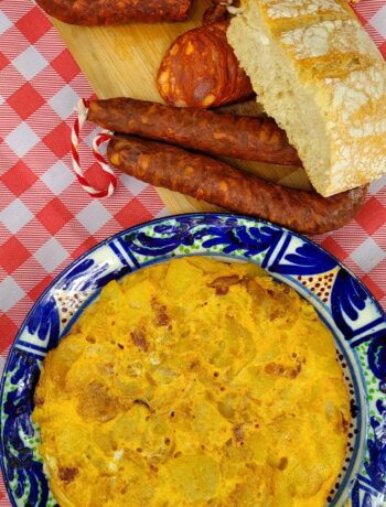 tortilla de patatas con chorizo