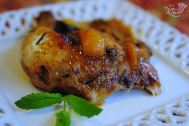 Pollo al horno con confitura de albaricoques y ciruelas pasas tererecetas 01