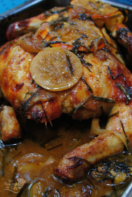 Pollo al horno con confitura de albaricoques y ciruelas pasas tererecetas 02