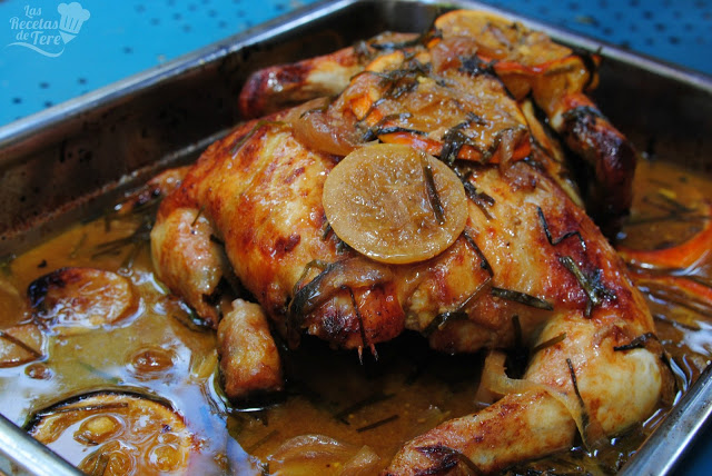 Pollo al horno con confitura de albaricoques y ciruelas pasas tererecetas 05