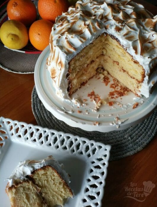 Tarta De Naranja Con Lemon Curd Vestida De Merengue 15