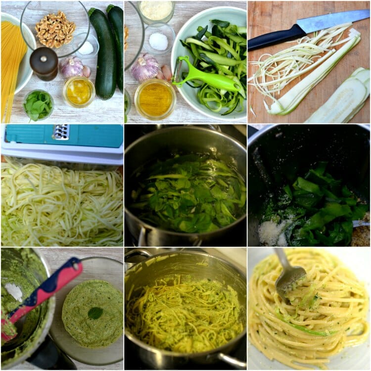 Cómo preparar la más deliciosa pasta con pesto de calabacín y albahaca