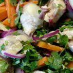 ceviche vegano de alcachofas